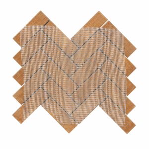 Forio 1.35" x 4.35" Herringbone White Glossy Porcelain Mosaic Tile - Image 7