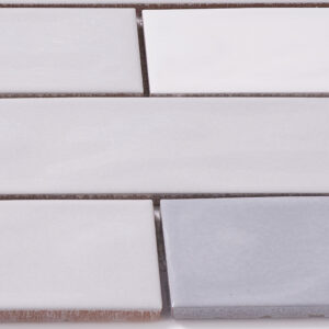 Forio 2" x 6" Brick Grey Glossy Porcelain Mosaic Tile - Image 5