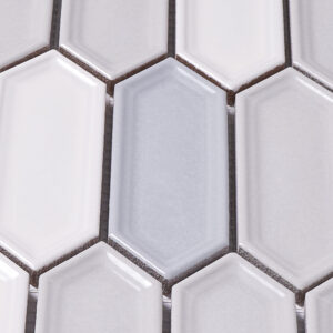 Forio 1.2" x 4.2" Picket Grey Glossy Porcelain Mosaic Tile - Image 4