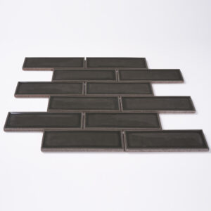 Century 2x6 Brick Black Porcelain Mosaic Tile - Image 2