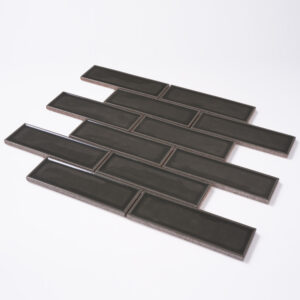 Century 2x6 Brick Black Porcelain Mosaic Tile - Image 3