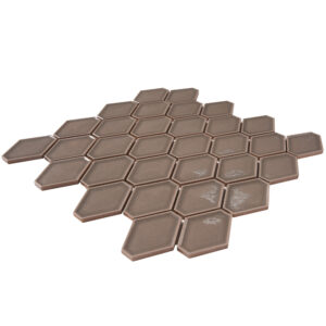 Century Clipped Diamond Dark Grey Porcelain Mosaic Tile - Image 3