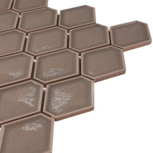 Century Clipped Diamond Dark Grey Porcelain Mosaic Tile - Image 5