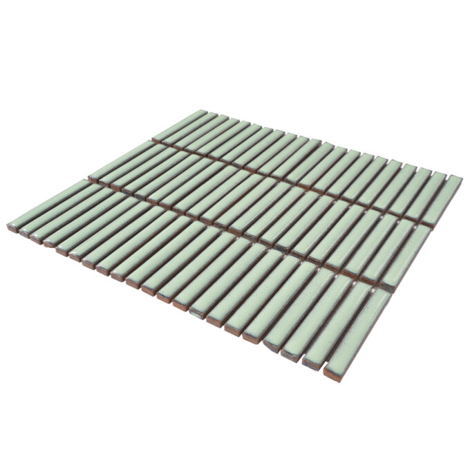 Villagio Stacked Brick Green Porcelain Mosaic Tile - Image 4