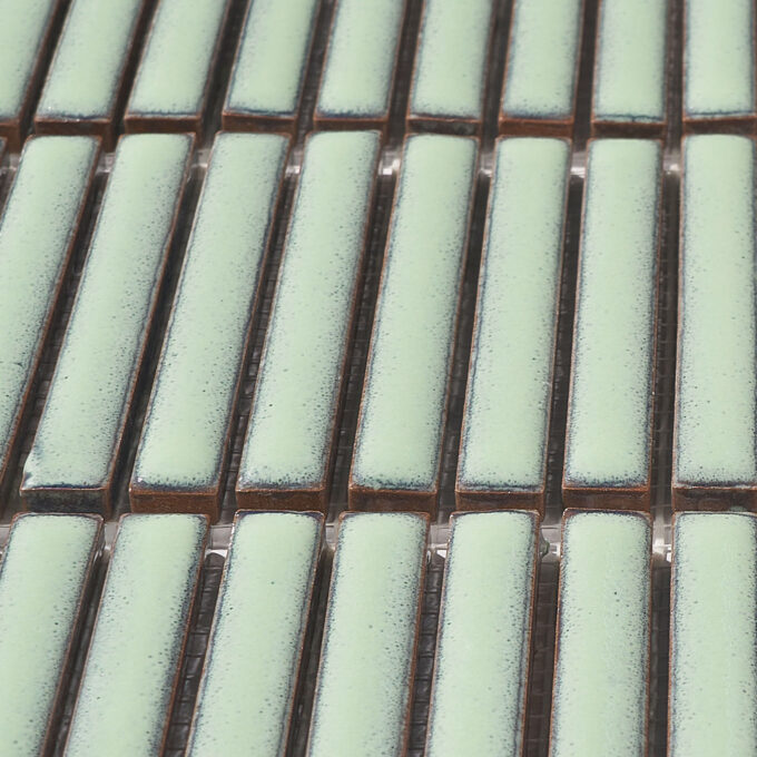 Villagio Stacked Brick Green Porcelain Mosaic Tile - Image 5