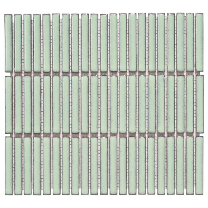 Villagio Stacked Brick Green Porcelain Mosaic Tile