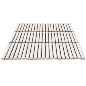 Villagio Stacked Brick White Porcelain Mosaic Tile - Image 3