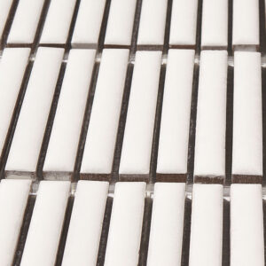 Villagio Stacked Brick White Porcelain Mosaic Tile - Image 5