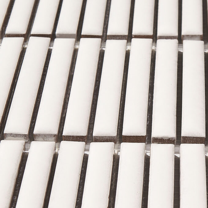 Villagio Stacked Brick White Porcelain Mosaic Tile - Image 5