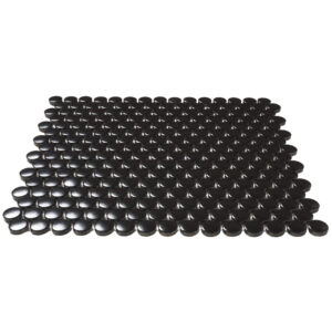 Rivonia 0.75 inch Black Matt Peny Round Mosaic Tile - Image 2