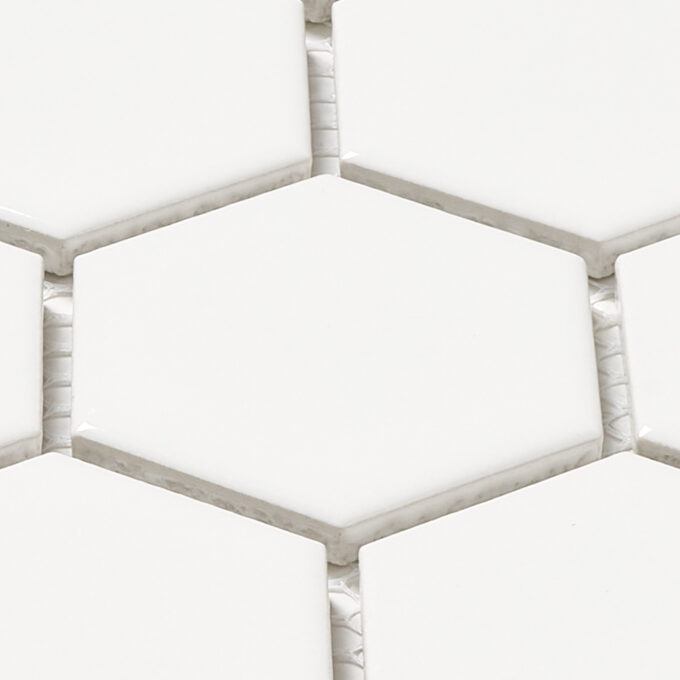 Rivonia 2x2 Honeycomb White Glossy Mosaic Tile - Image 4