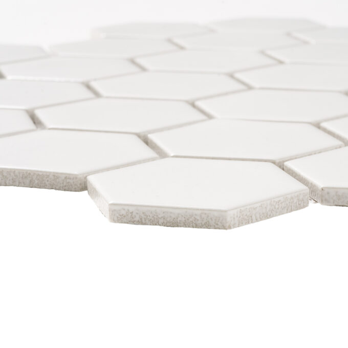 Rivonia 2x2 Honeycomb White Glossy Mosaic Tile - Image 6