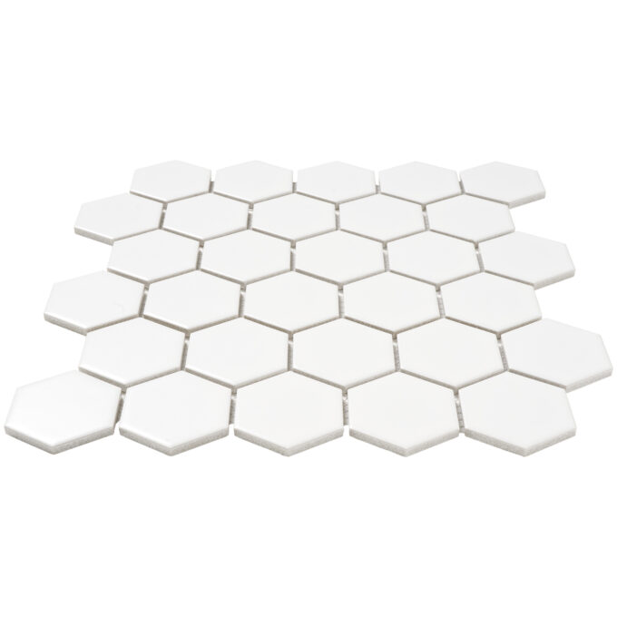 Rivonia 2x2 Honeycomb White Matt Mosaic Tile - Image 3