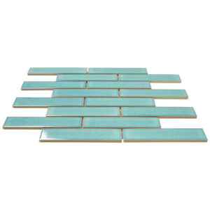 Summer Brick Green Porcelain Mosaic Tile - Image 2