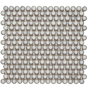 Villagio 0.75 inch Penny Round Grey Mosaic Tile