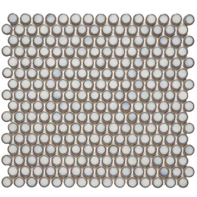 Villagio 0.75 inch Penny Round Grey Mosaic Tile
