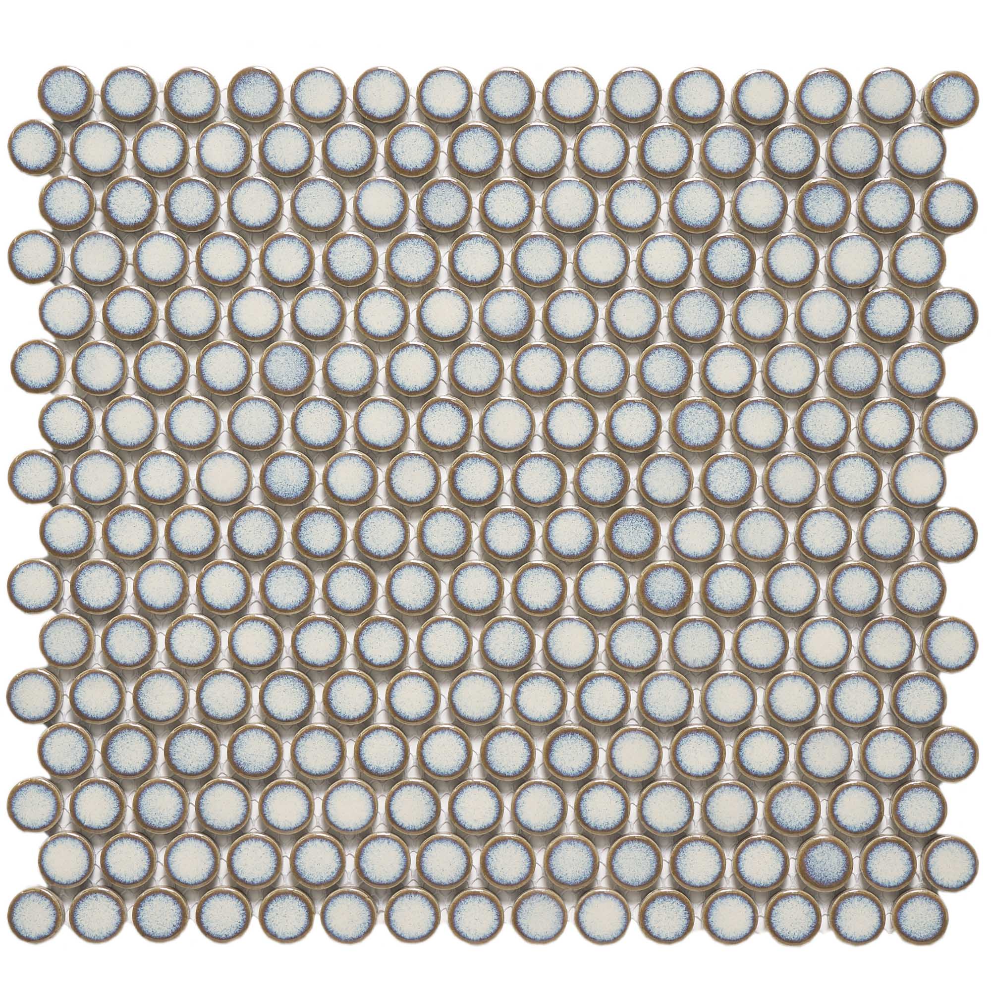 Villagio 0.75 inch Penny Round Grey Mosaic Tile