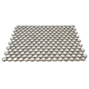 Villagio 0.75 inch Penny Round Grey Mosaic Tile - Image 2