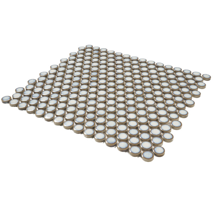Villagio 0.75 inch Penny Round Grey Mosaic Tile - Image 3