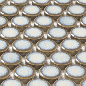 Villagio 0.75 inch Penny Round Grey Mosaic Tile - Image 4