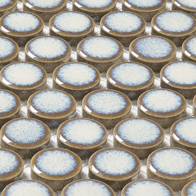 Villagio 0.75 inch Penny Round Grey Mosaic Tile - Image 4