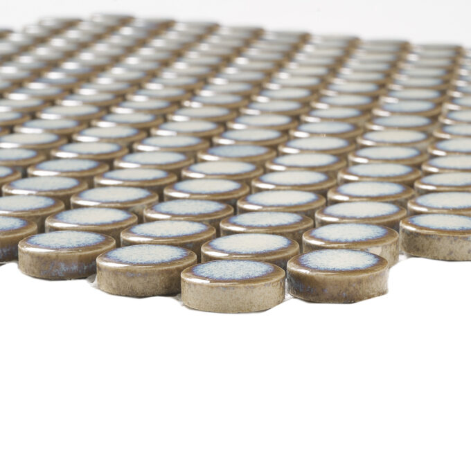 Villagio 0.75 inch Penny Round Grey Mosaic Tile - Image 5