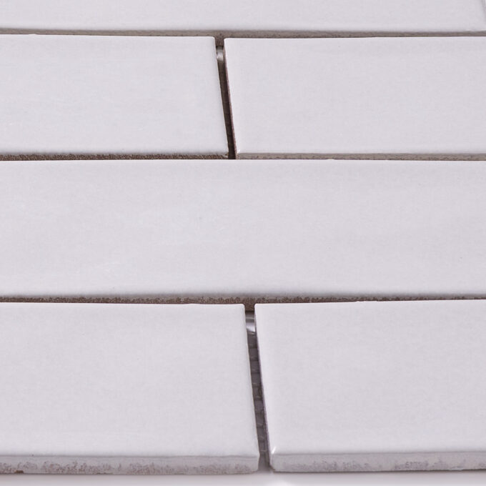 Forio 2" x 6" Brick Silver Glossy Porcelain Mosaic Tile - Image 5