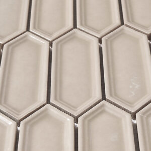 Forio 1.2" x 4.2" Picket Taupe Glossy Porcelain Mosaic Tile - Image 5