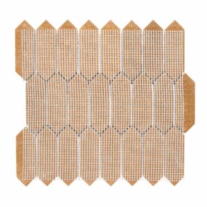 Forio 1.2" x 4.2" Picket Taupe Glossy Porcelain Mosaic Tile - Image 7