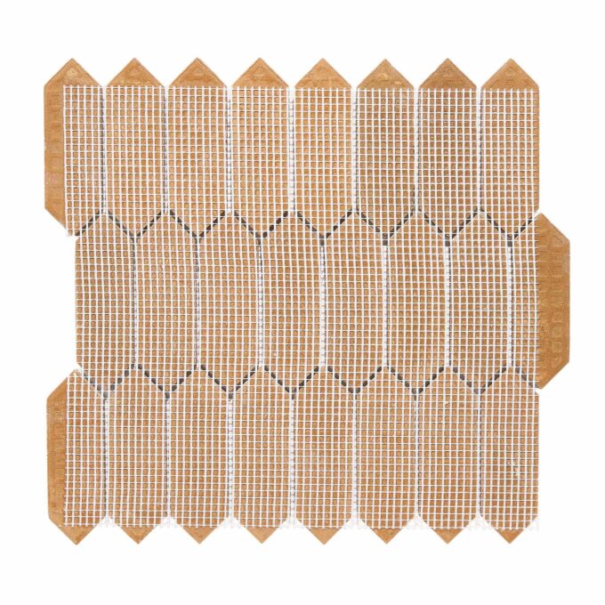 Forio 1.2" x 4.2" Picket Taupe Glossy Porcelain Mosaic Tile - Image 7