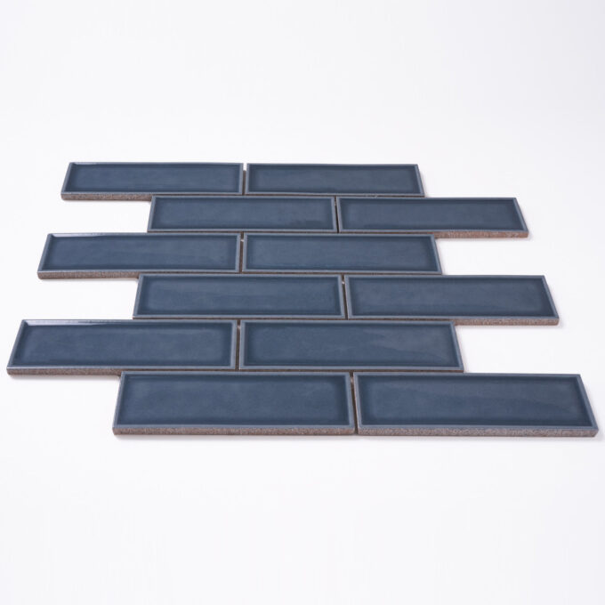 Century 2x6 Brick Blue Porcelain Mosaic Tile - Image 5