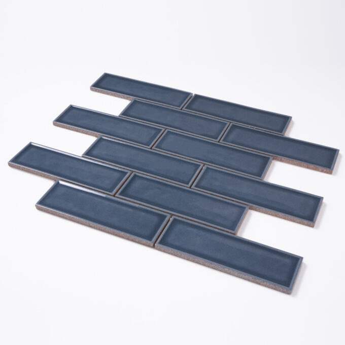 Century 2x6 Brick Blue Porcelain Mosaic Tile - Image 6