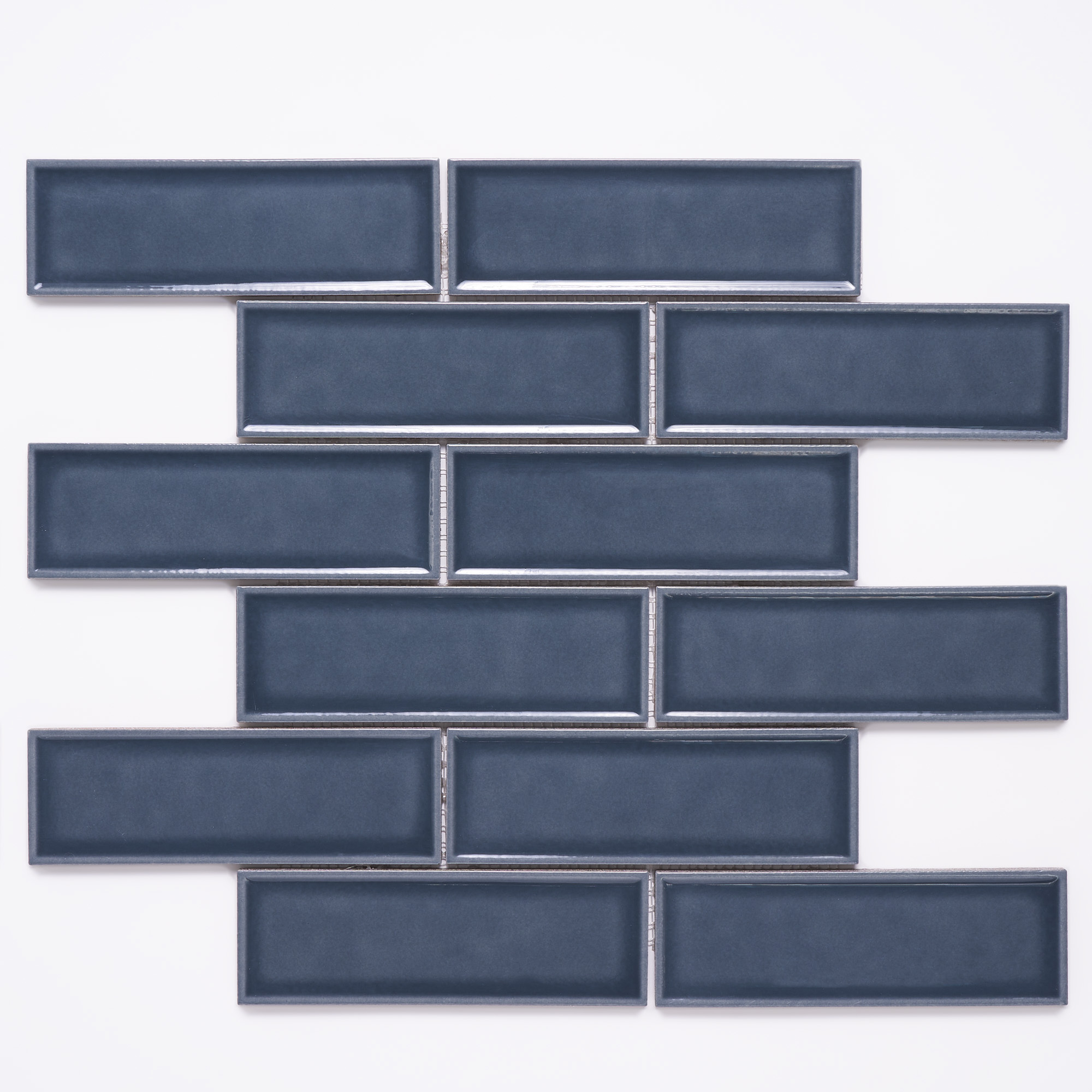 Century 2×6 Brick Blue Porcelain Mosaic Tile