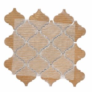 Arabesque 3.3" x 3.4" Blue Porcelain Glossy Mosaic Tile - Image 7