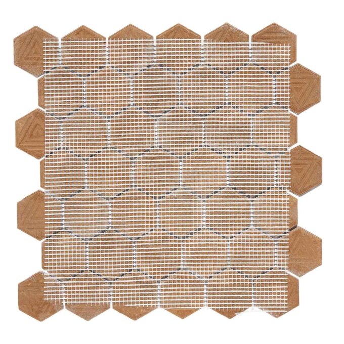3D Hexagon 2" x 2" Blue Glossy Porcelain Mosaic Tile - Image 7