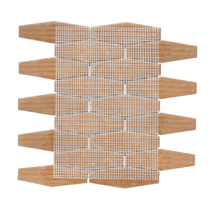 Honeycomb 1.5" x 4.9" White Glossy Porcelain Mosaic Tile - Image 7