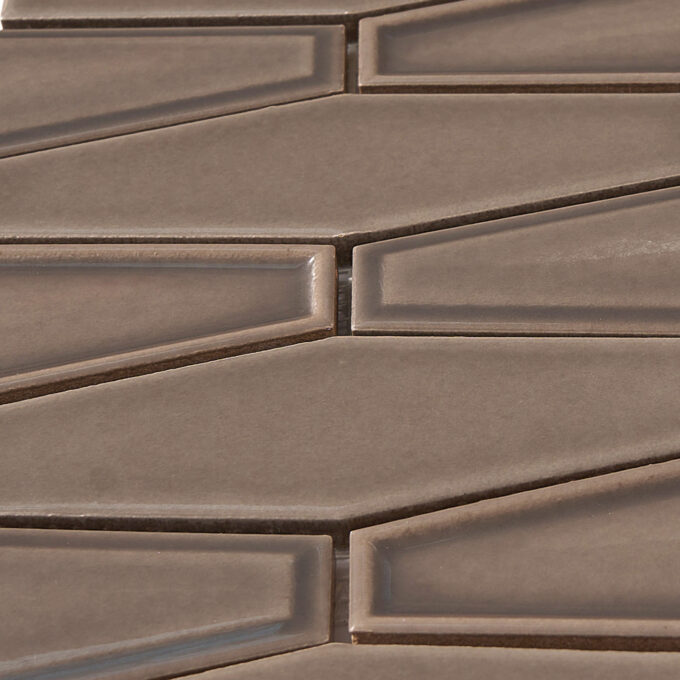 Honeycomb 1.5" x 4.9" Brown Glossy Porcelain Mosaic Tile - Image 6