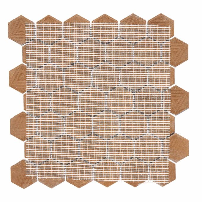 2'' x 2'' Hexagon Honeycomb Black Matte Mosaic Tile - Image 7
