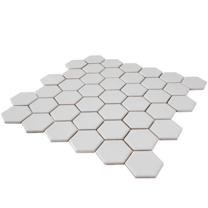 2'' x 2'' Hexagon Honeycomb Grey Glossy Mosaic Tile - Image 6