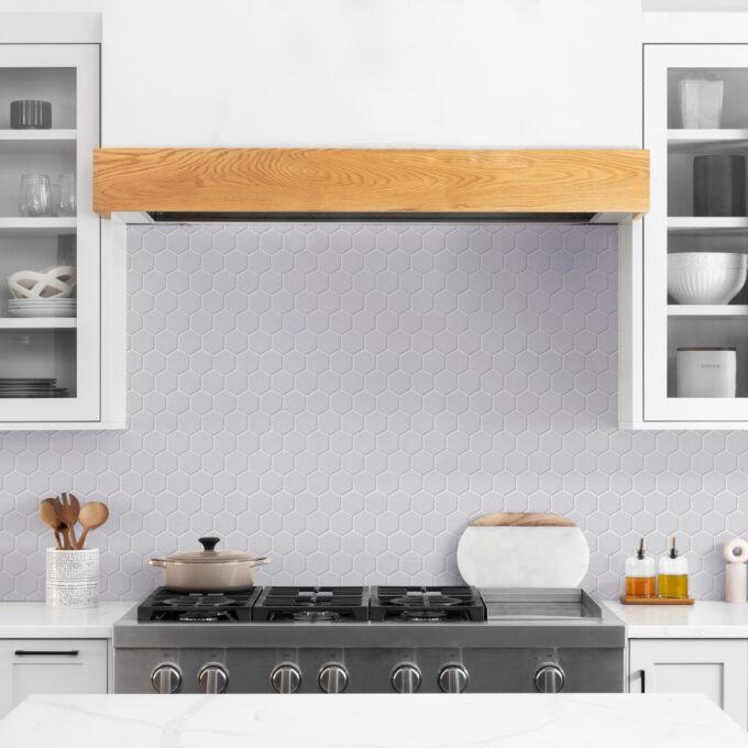 2'' x 2'' Hexagon Honeycomb Grey Glossy Mosaic Tile - Image 2
