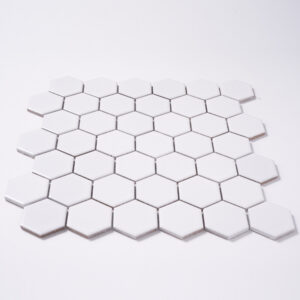 2'' x 2'' Hexagon Honeycomb White Glossy Mosaic Tile - Image 6