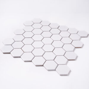 2'' x 2'' Hexagon Honeycomb White Glossy Mosaic Tile - Image 3