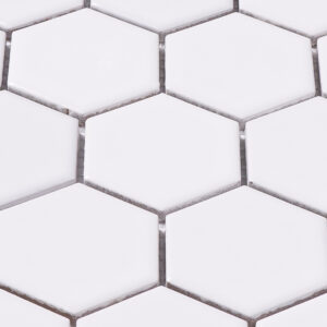 2'' x 2'' Hexagon Honeycomb White Glossy Mosaic Tile - Image 4