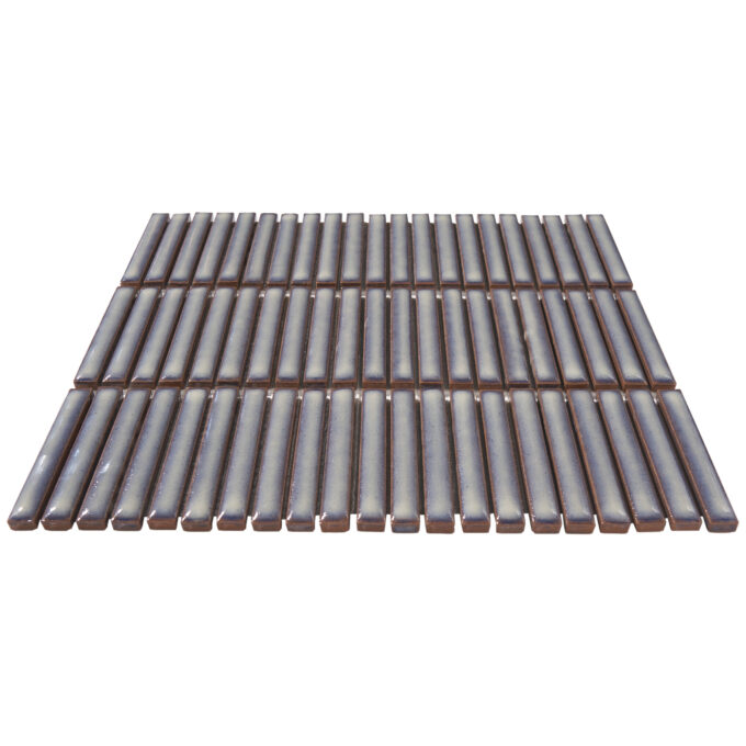 Villagio Stacked Brick Dark Grey Porcelain Mosaic Tile - Image 3