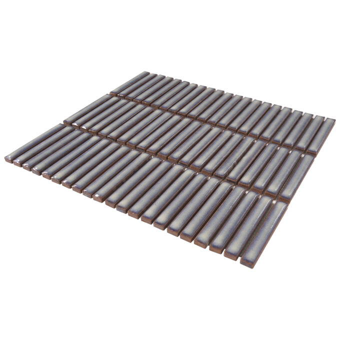Villagio Stacked Brick Dark Grey Porcelain Mosaic Tile - Image 4