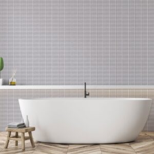 Villagio Stacked Brick Cream Porcelain Mosaic Tile - Image 2