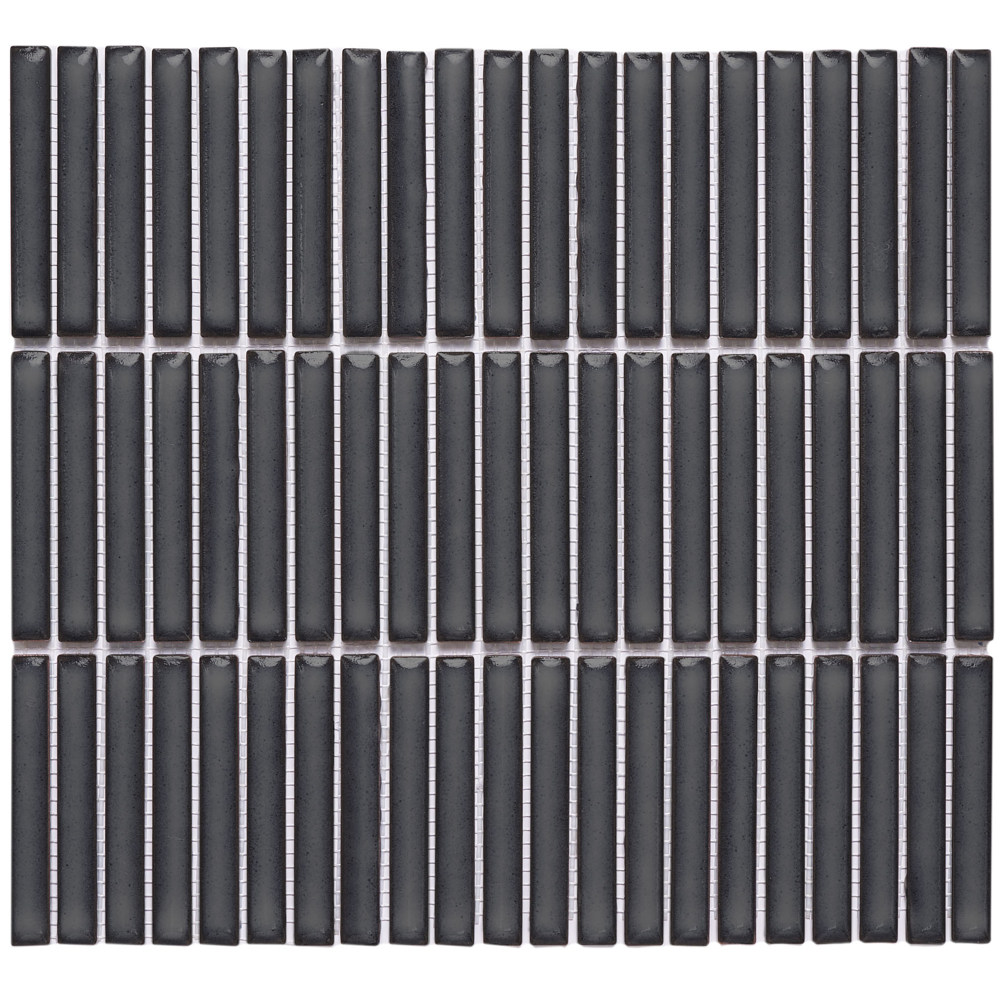 Villagio Stacked Brick Dark Blue Porcelain Mosaic Tile
