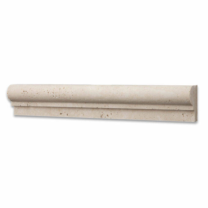 Ivory Travertine 2" x 12" Honed Chair Rail Liner