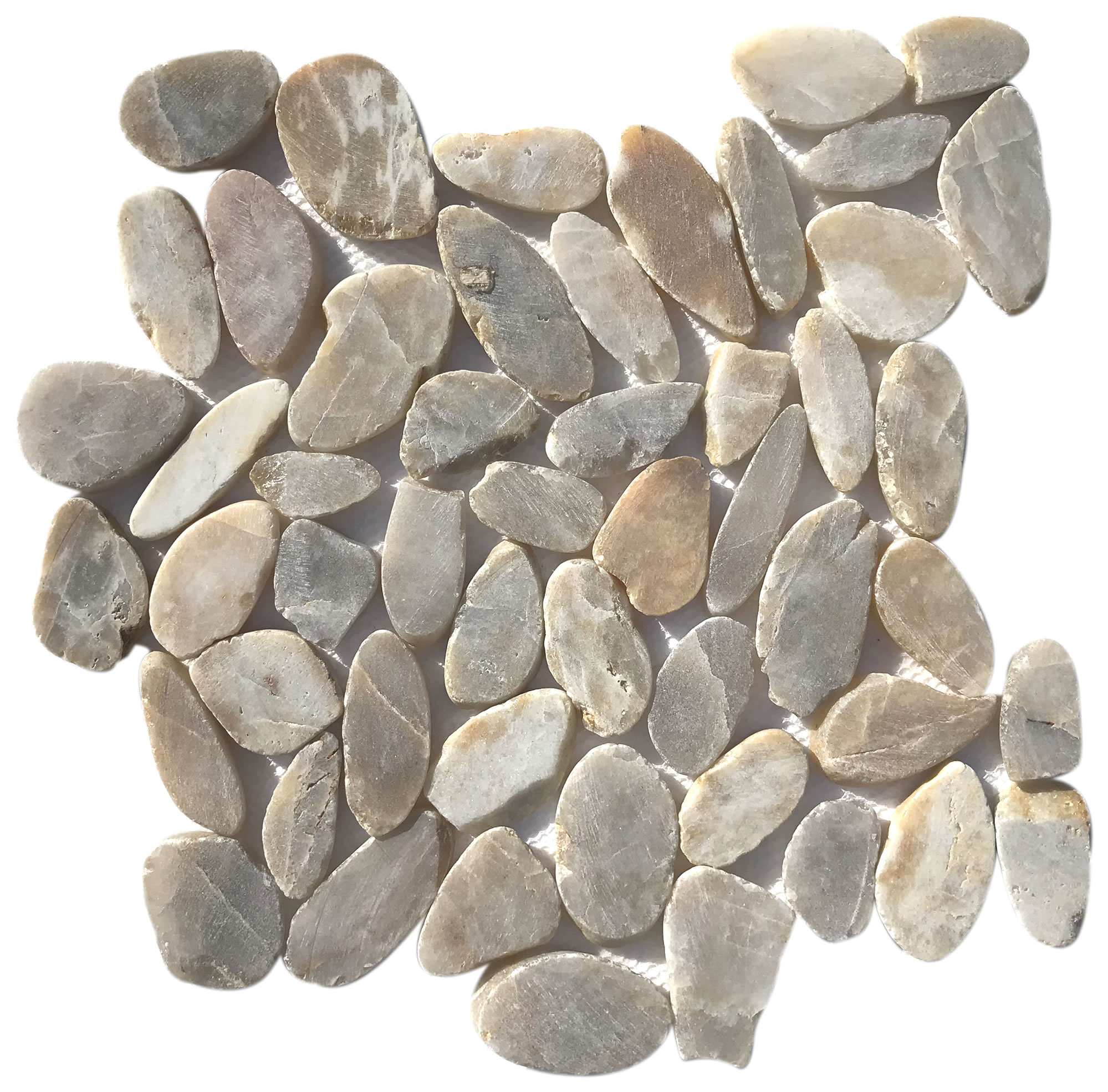 Canary Natural Stone Sliced Pebble Mosaic Tile