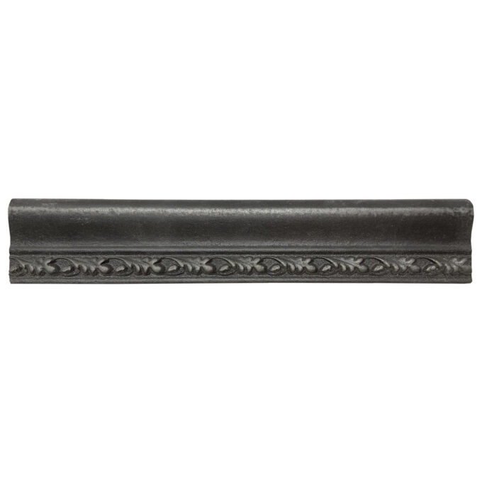 Dove 1.5" x 8" Matte Metallic Listello Wall Tile Trim - Wrought Iron